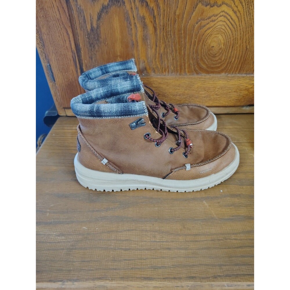 Hey Dude Kids Boy's Bradley Classic Sneaker Walnut Size 5 - Picture 3 of 8